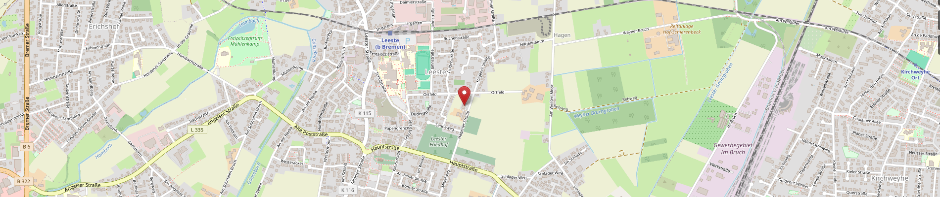 Karte von Openstreetmap mit Standort von Autohaus Henke
